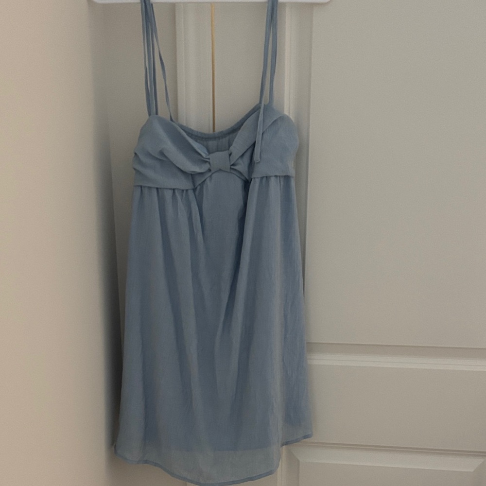 SHEIN Light Blue Spaghetti Strap Mini Dress